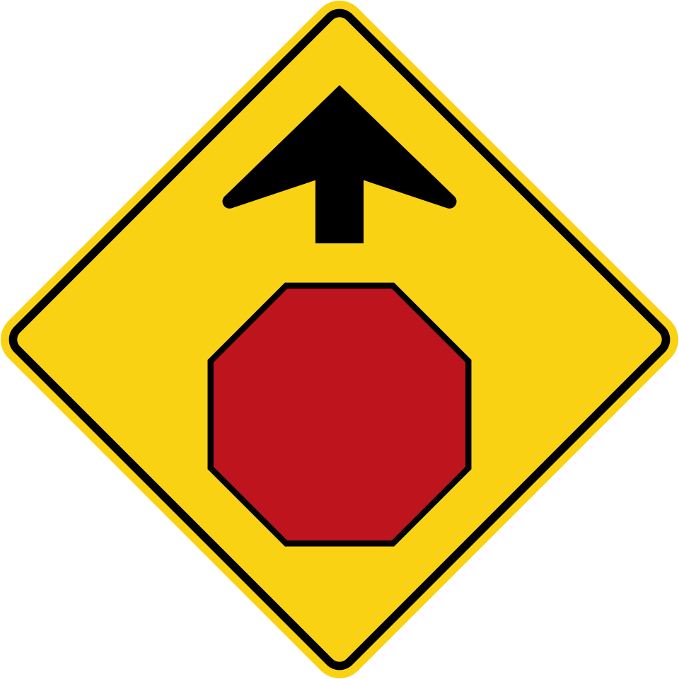 Ontario stop sign ahead